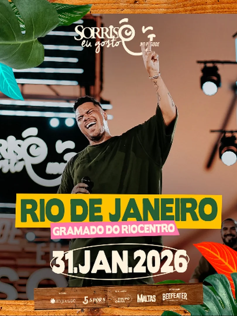 Material de divulgação do evento Sorriso Eu Gosto no Pagode